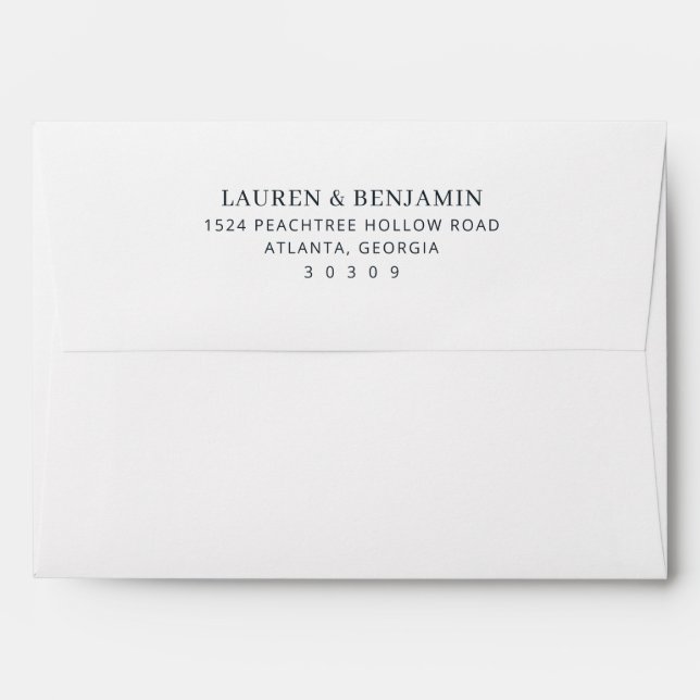 Elegant Black Typographic Envelope (Back (Top Flap))