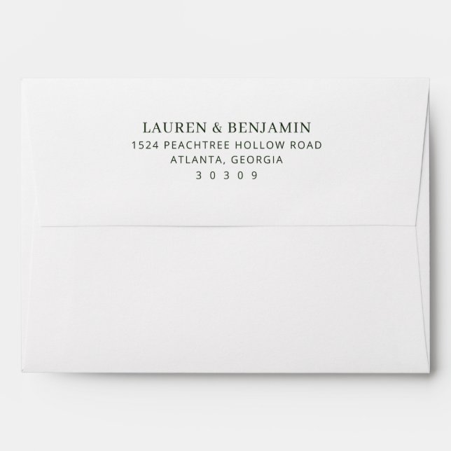 Elegant Black Typographic Envelope (Back (Top Flap))