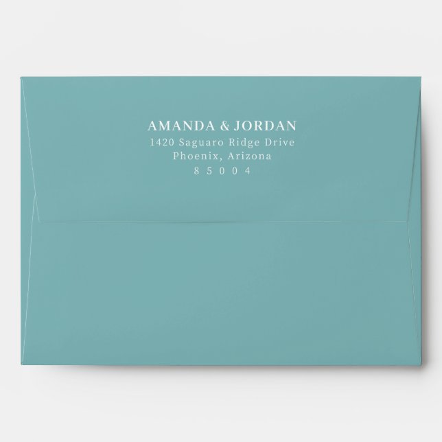 Elegant Black Typographic Envelope (Back (Top Flap))
