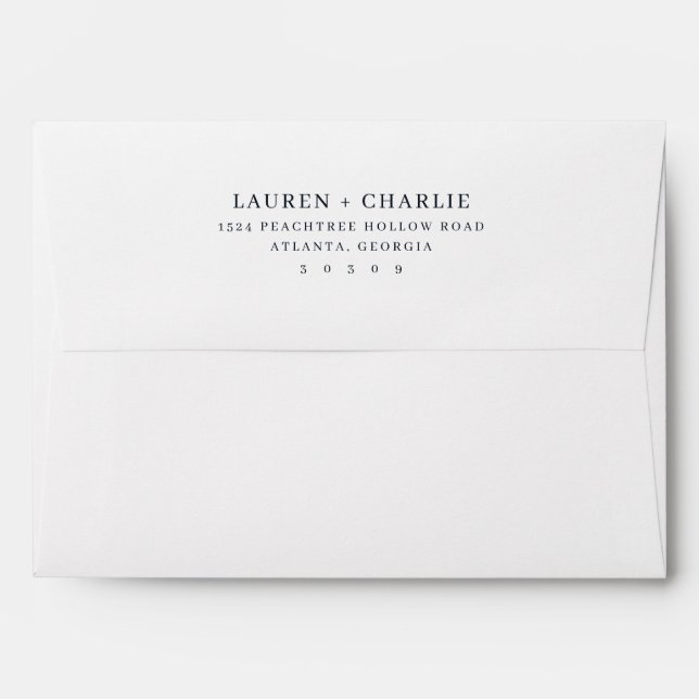 Elegant Black Typographic Envelope (Back (Top Flap))