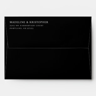Elegant Black Typographic Envelope