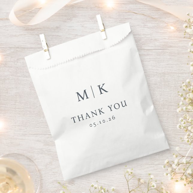 Elegant Black Typographic Gratitude Favour Bags (Clipped)
