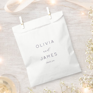 Elegant Black Typographic Gratitude Favour Bags