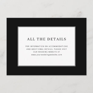 Elegant Black Typographic Minimalist Enclosure Card