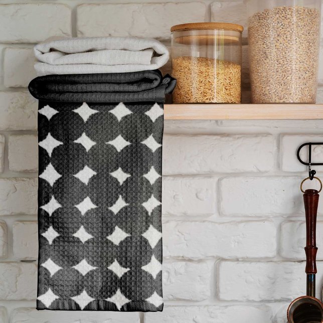 Elegant black watercolor dots tea towel (Creator Uploaded)