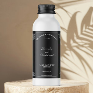 Elegant black waterproof cosmetics bottle label