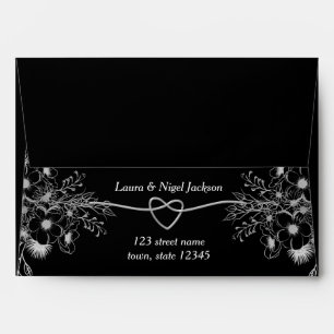 Elegant Black Wedding Envelope