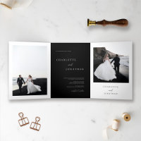 Elegant Black Wedding Photo