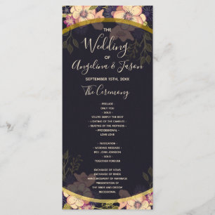 Elegant Black Wedding Programme