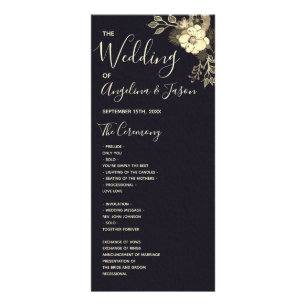 Elegant Black Wedding Rack Card
