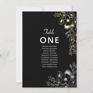 Elegant Black Wedding Seating Chart