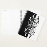 Elegant Black & White Abstract Harlequin Style Planner<br><div class="desc">Check out my elegant unique black and white abstract harlequin design. This minimalist and modern illustration looks great on both fashion and decor items.</div>