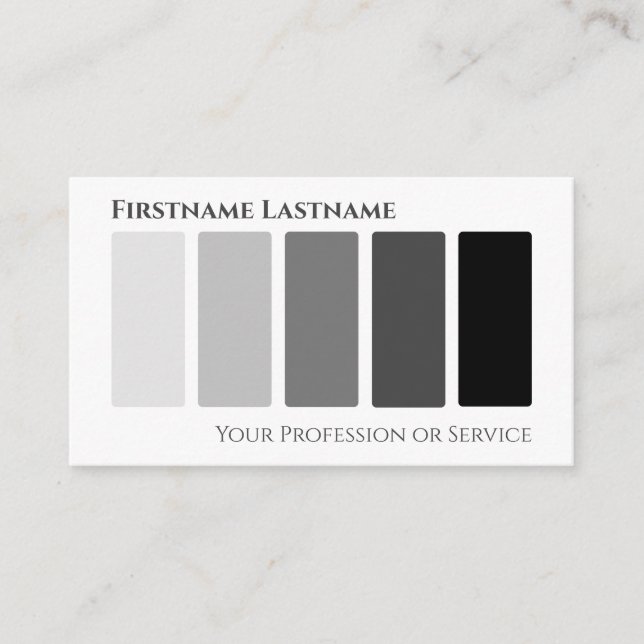 Elegant black white abstract modern shapes QR-Code Business Card (Front)