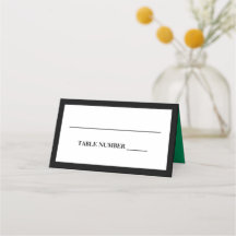 Elegant Black, White, and Shamrock Green