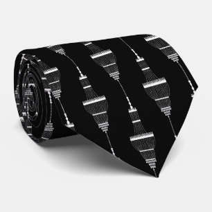 elegant black white art Deco pattern  Tie