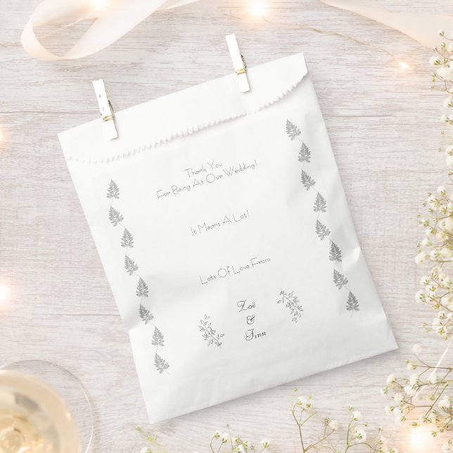 Elegant Black & White Botanical Chic Line Art Bag (Clipped)