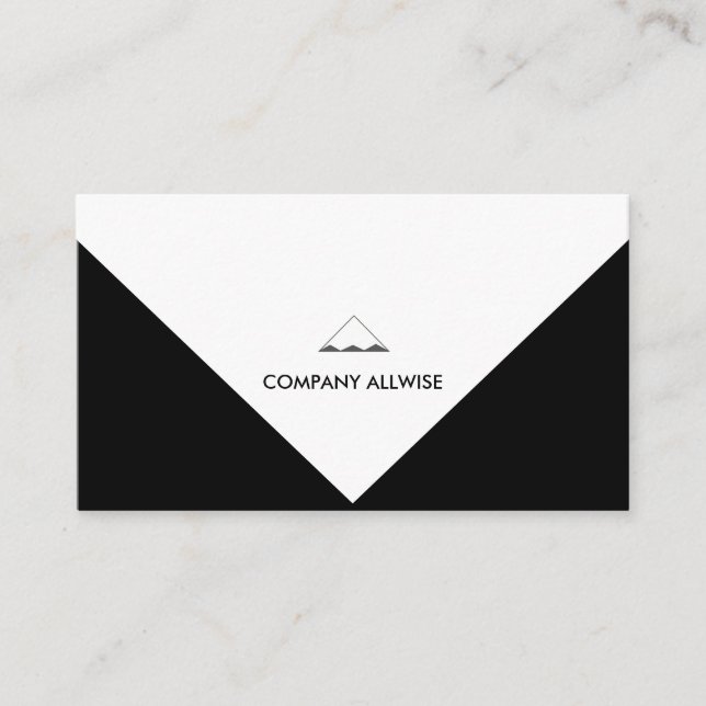 Elegant Black & White Business Card (Front)