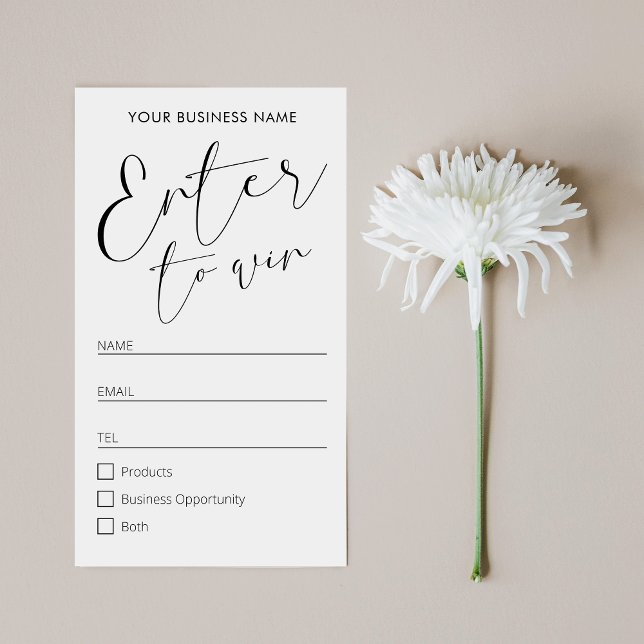 Elegant Black & White Business Event Raffle Ticket (Creator Uploaded)