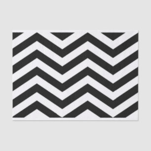 Elegant Black white Chevron Tissue Paper