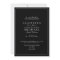 Elegant Black & White Classic Script Wedding Invit