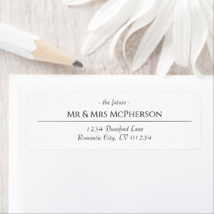 Elegant Black White Custom Return Address Labels