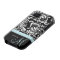 Elegant Black & White Damask Pattern with Monogram