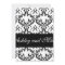 Elegant Black White Damask Wedding Invitation
