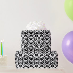 Elegant Black & White Damask Wrapping Paper