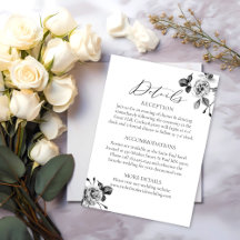 Elegant Black & White Floral Wedding Details