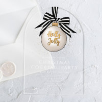Elegant Black White Gold Christmas Cocktail Party 