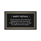 Elegant Black, White & Gold Faux Foil Details