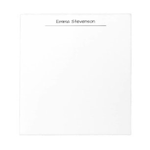 Elegant Black & White Handwriting Professional Notepad
