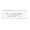 Elegant black white minimalist return address labe