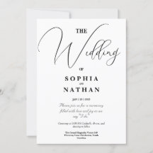 Elegant Black & White Minimalist Wedding 