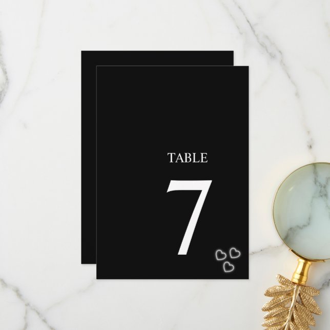 Elegant Black & White Minimalist Wedding Thank You Card (Front/Back In Situ)