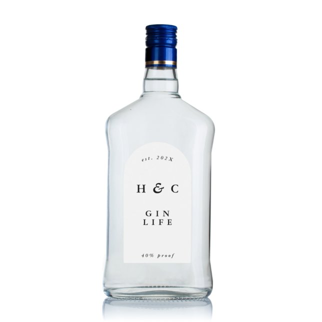 Elegant Black & White Modern Bottle Gin Wine Arch (Creator Uploaded)