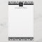 Elegant Black White Monogram Initial Stationery