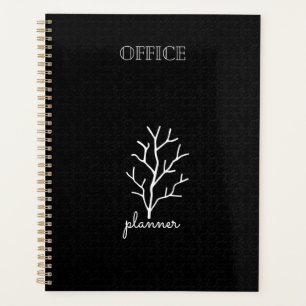 Elegant black white office  planner