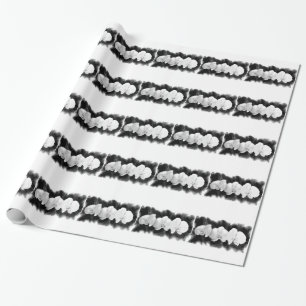 Elegant Black White Orchid tropical painting Wrapping Paper