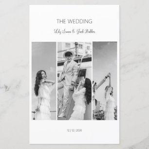 Elegant Black & White Photo Collage Wedding