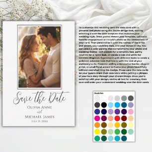Elegant Black & White Photo Save the Date