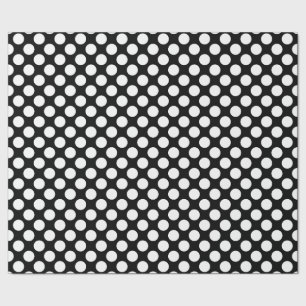Elegant Black & White Polka Dot Wrapping Paper