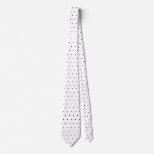 Elegant Black White Polka Dots   Tie