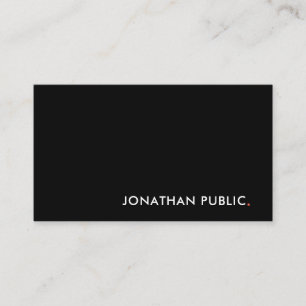 Elegant Black White Red Modern Clean Template Cool Business Card