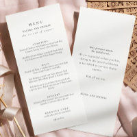 Elegant black white Script Double Side Wedding