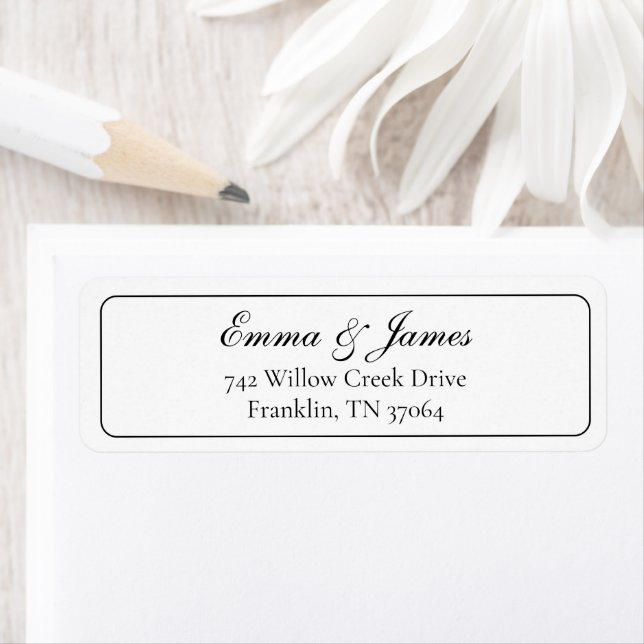 Elegant Black & White Script Wedding (Insitu)