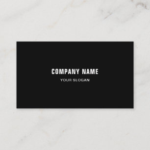 Elegant Black White Simple Company Professional Business Card