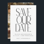 Elegant Black White Simple Modern Trendy Photo  Save The Date<br><div class="desc">Elegant Black White Simple Modern Trendy Photo Save the Date</div>