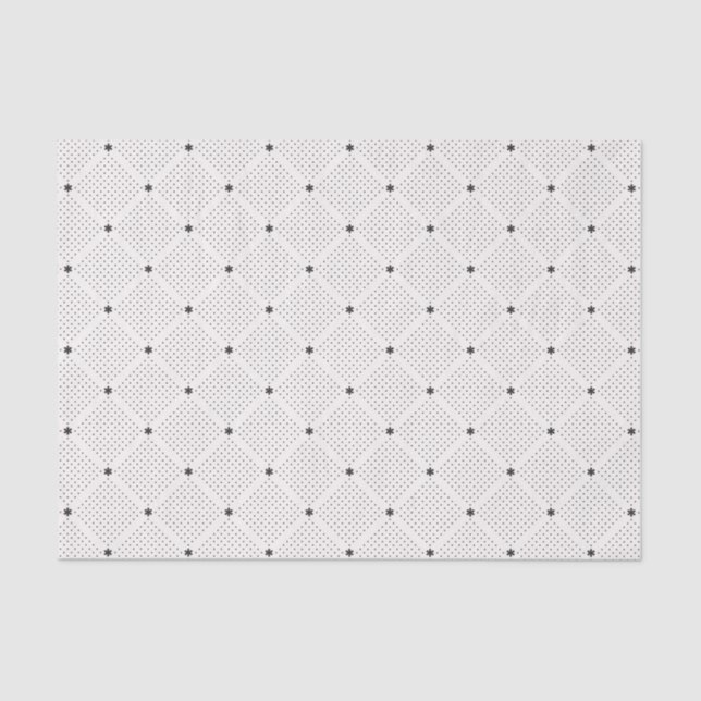 Elegant Black White Small Dots Pattern Tissue Paper (Front)