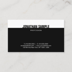 Elegant Black White Sophisticated Modern Template Business Card
